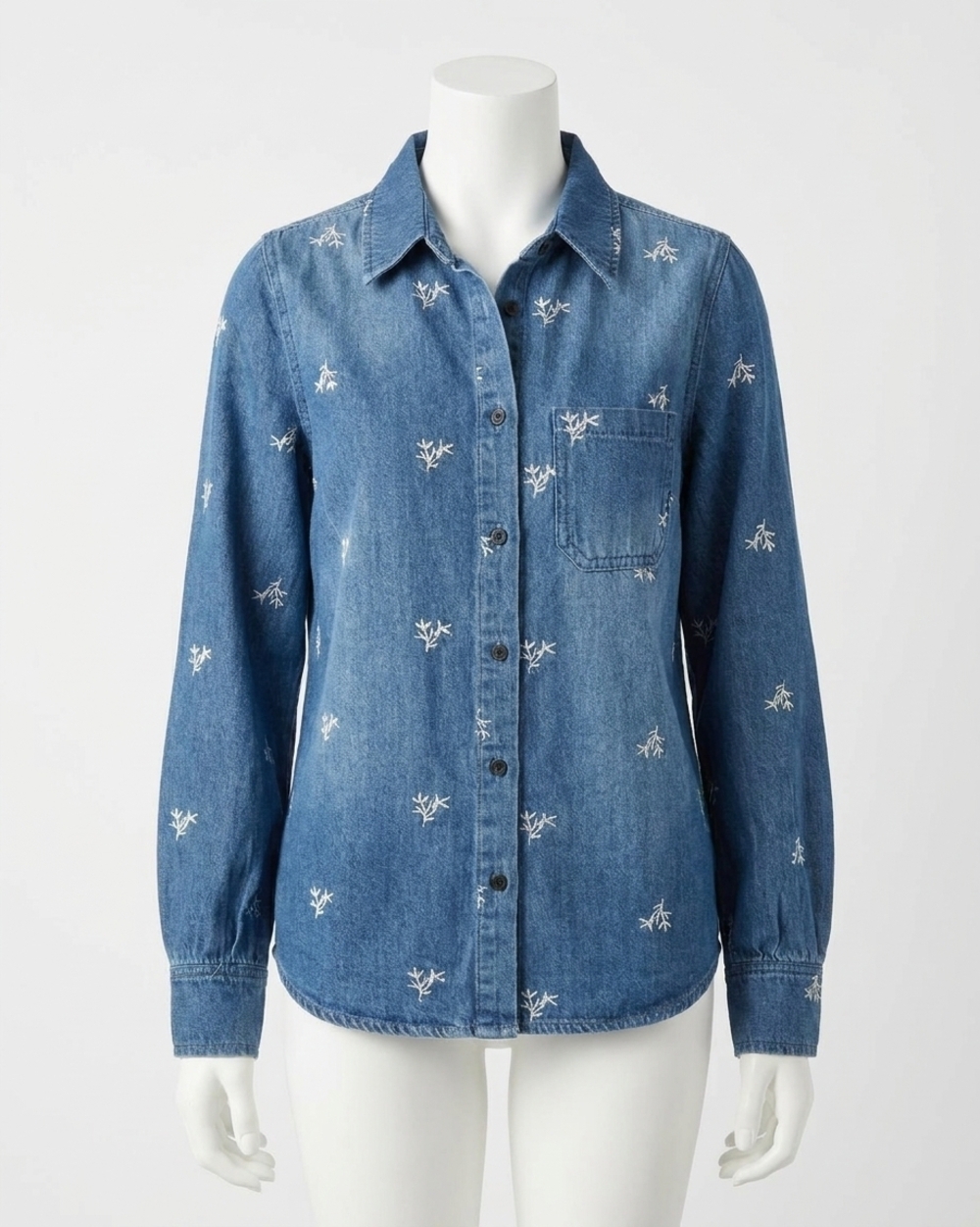 NEW RISEN serenity denim shirt in blue
